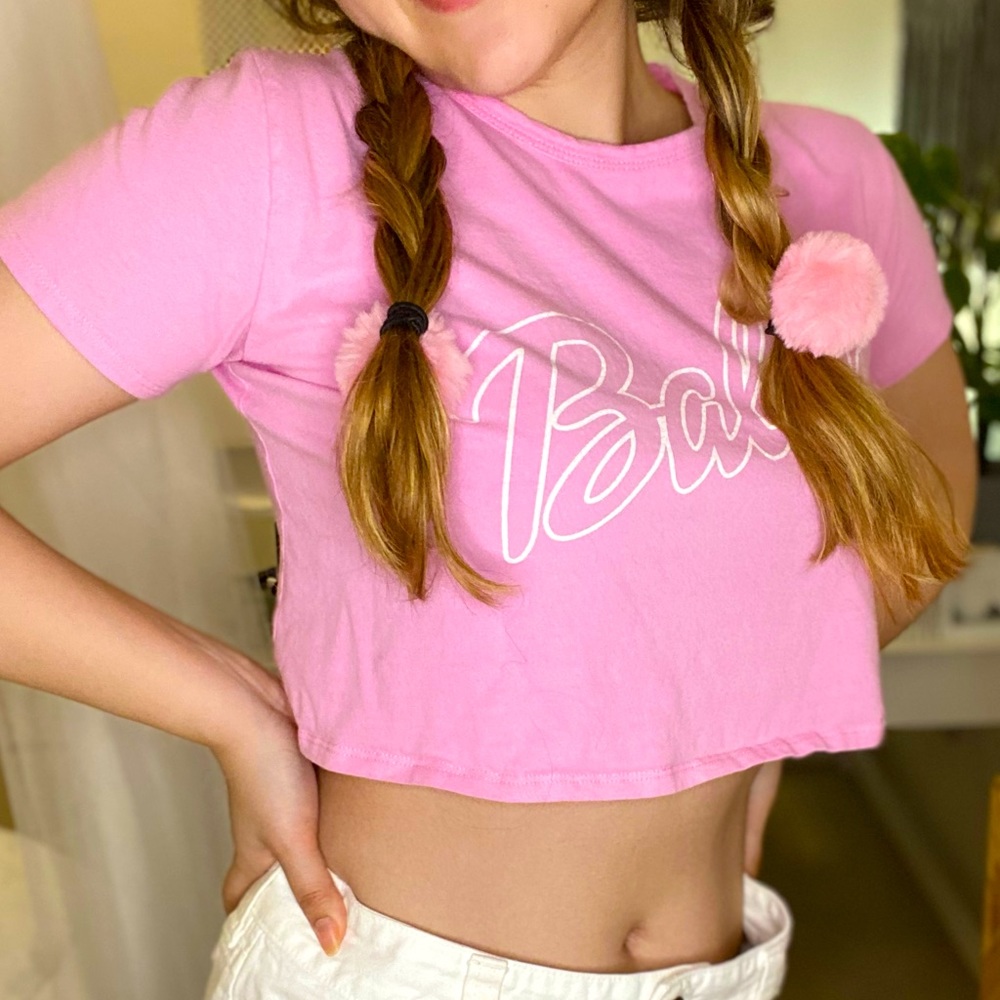Soft Pink Baby Charlotte Russe Cropped Tee 🌸